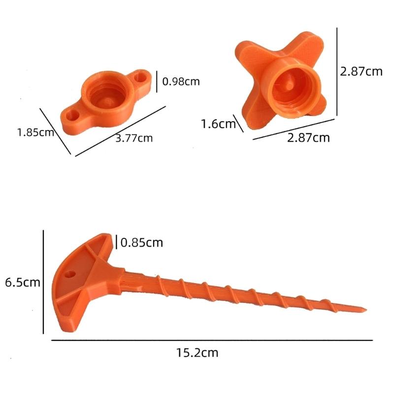 High Visibility Orange Caulk Guns Nozzle Cleaner Helical Design Plastic Construction Multi Purpose Unclogging Tool