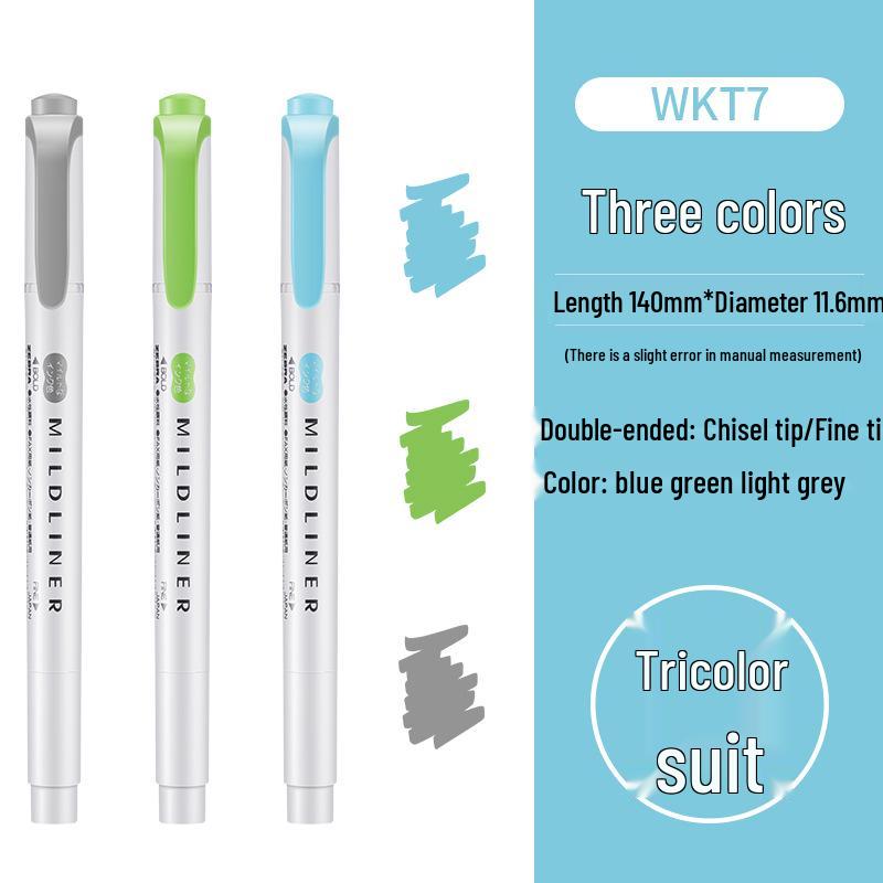 Набор маркеров Zebra WKT7 - Светлые, Темные, Пастельные, Прозрачные цвета, 5 цветов