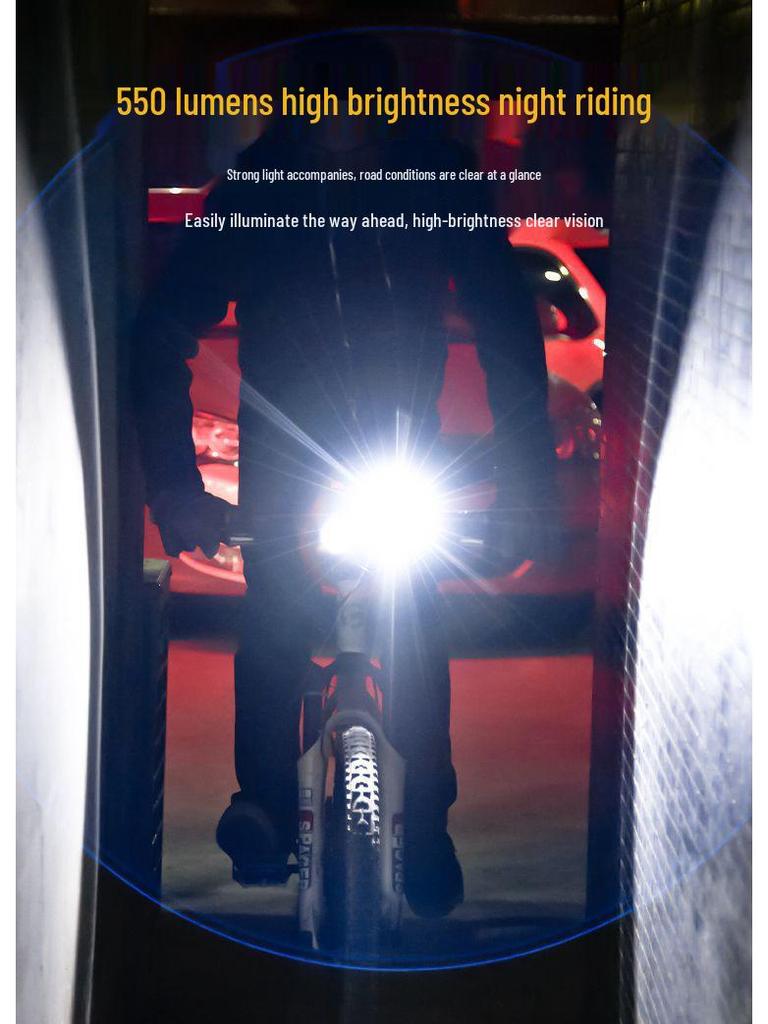 Rechargeable High Lumen Mini Bicycle Headlight for Night Riding