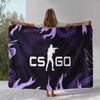CS GO Counter Strike Game Flannel Blanket,Ultra Soft Warm Plush Throw for Home Bedroom Bed Sofa Cover Office Camping Picnic gift