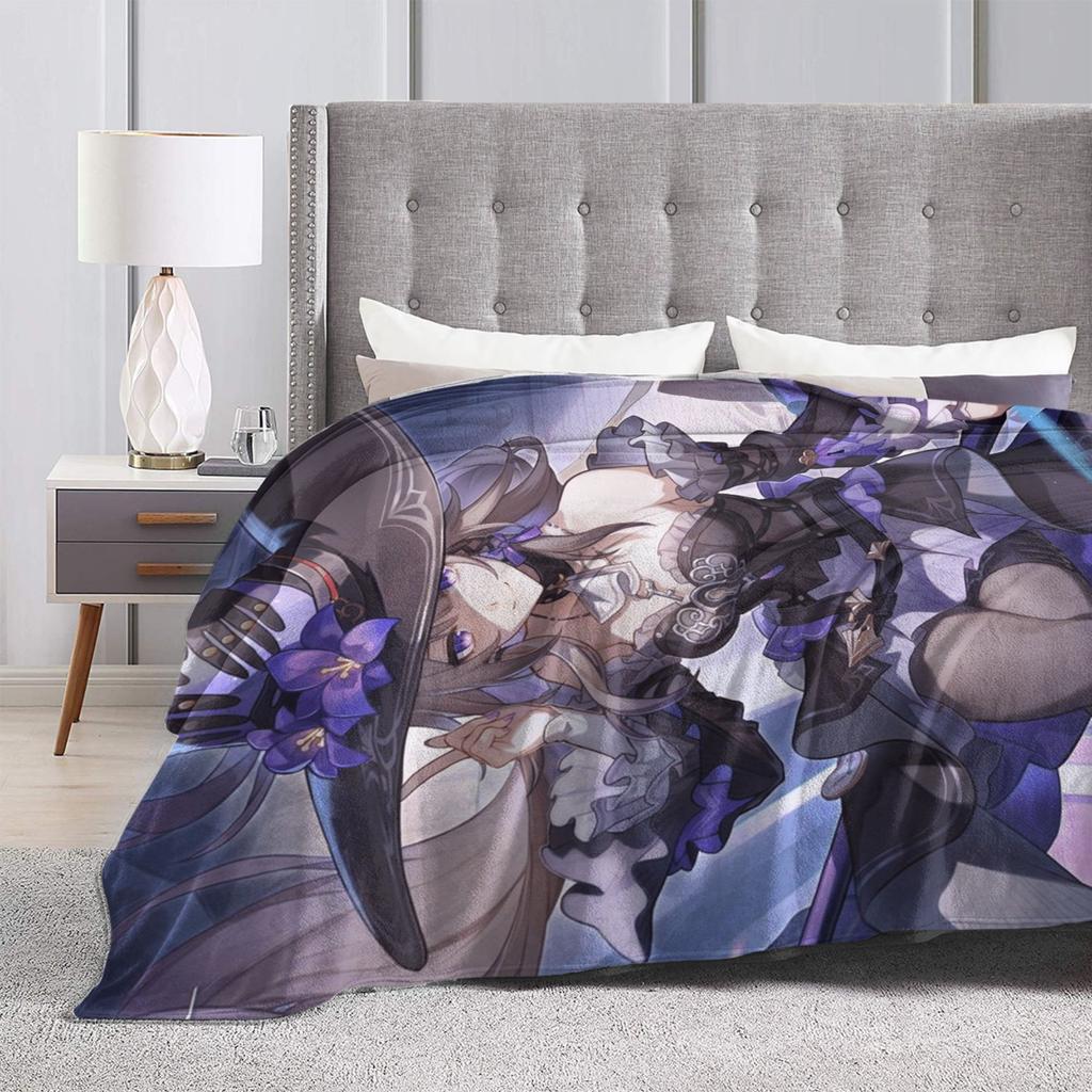 Honkai Star Rail Black Swan Blanket  Soft Novelty Plush Throw Blanket For Kids Adult Outdoor Flannel Bedspread Bed Cover