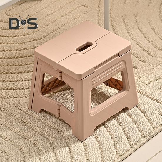 Skládací lavička Multifunkční podnožka pro batolata Seniory Přenosná plastová stolička s rukojetí Venkovní rybářská stolička