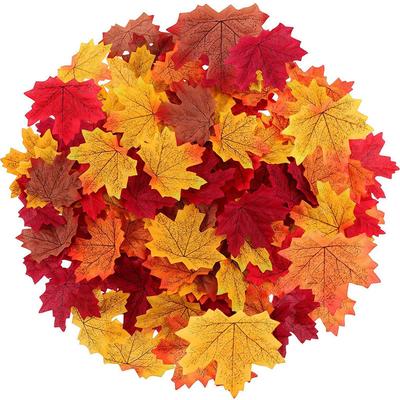 50/100/200 st Konstgjorda Lönnlöv Höst Silke Höstlöv för Thanksgiving Halloween Jul Hemdekoration Bröllopsfest