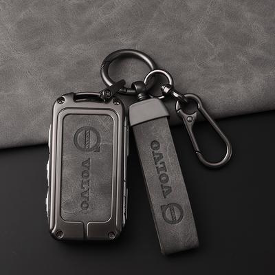 Zine Alloy Leather Car Key Case Cover Shell Holder For XC60 XC40 XC90 S90 V60 S60 V90 C40 Polestar 1 Polestar 2 Accessory