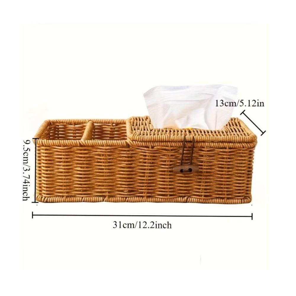 Woven Tissue Box Cover Breathable Design Tissue Dispenser New Paper Towel Holder Desktop