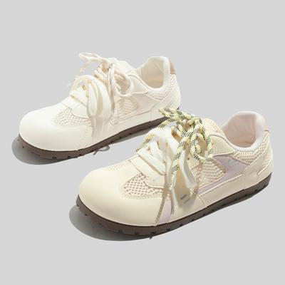 Summer New Women Fashionable Casual Shoes Fashionable Single-layer Mesh White Shoes All-matching Sports Breathable Men Skate Shoes