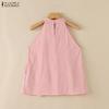 ZANZEA Women Polka Dot Print Casual Off Shoulder Sleeveless Vest Tops