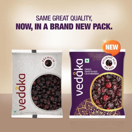 Vedaka Chatpata Cranberry 200 g | Aromatisierte Cranberry | Premium-Snacking | Wiederverschließbarer Beutel - Frisch