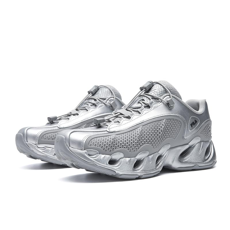 FILA VETTA Cushioning Abrasion Resistant Breathable Lightweight Low top Chunky Sneakers Women's Space Silver F12W623118FSV