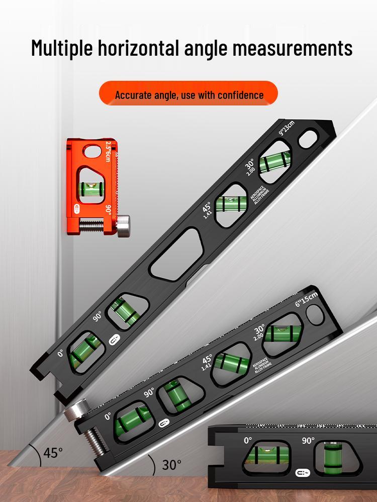 High-Precision Mini Magnetic Aluminum Level - Portable Industrial-Grade