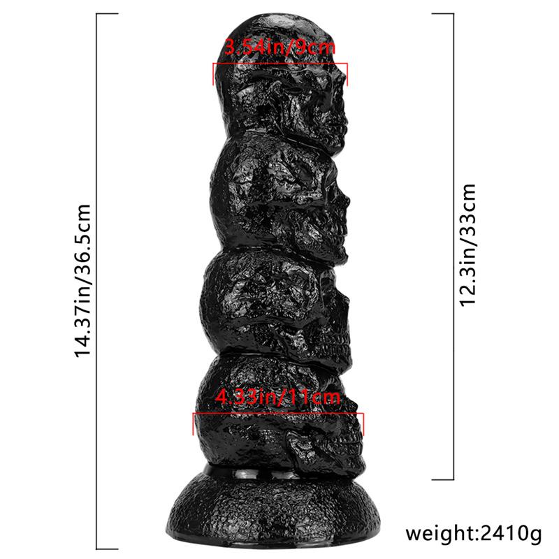 11cm Skull Oversized Anal Plug Penis Shaped Anal Plug Alternative Anal Dilator Huge Chrysanthemum Masturbation Device