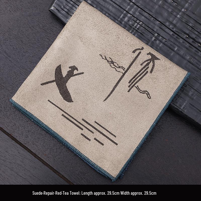 Japanese Tea Towels: Absorbent Cotton & Linen Rags, Embroidered Fabric, Thickened Cloth Pads, No Shedding