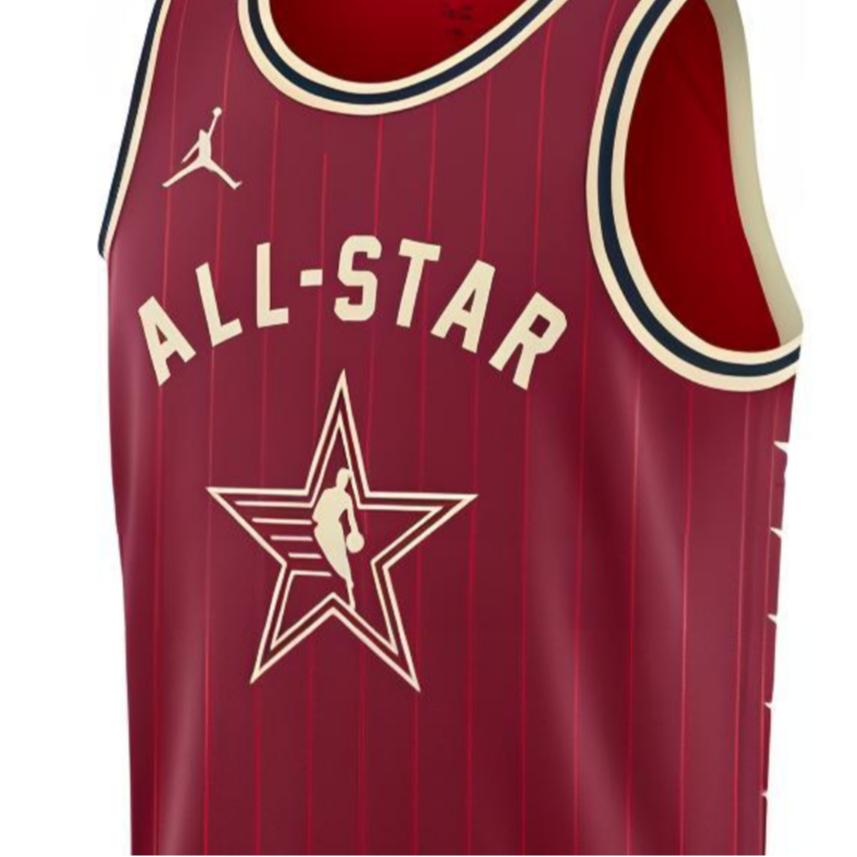 Jordan NBA Dri-Fit Stephen Curry All Star Jersey Red Men Streetwear FQ7732-601