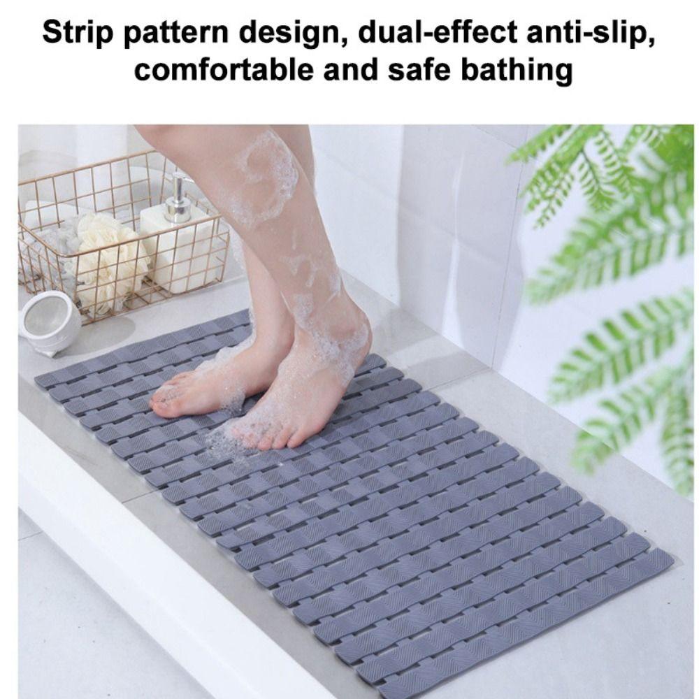 PVC Anti-slip Floor Mat Anti-drop Shower Foot Scrubber Flexible Bathroom Foot Pedal  Washroom
