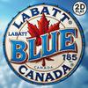 Placa de Metal Vintage Blue Beer Canadense 8x8 Redonda Arte de Parede Decoração Rústica Casa Escritório Presente
