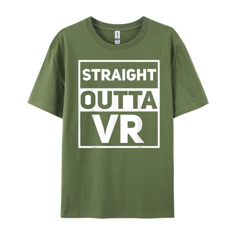 Straight Outta Vr Virtual Reality Gamer Athlete Printed TShirt Band Tshirts Cinco de Mayo Mens Tshirt