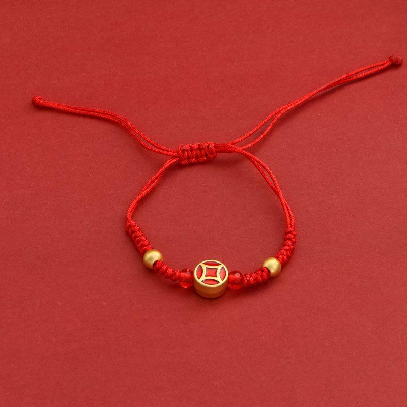 Zodiac Year Red String Bracelet with Lucky Bells - Auspicious Design for Couples and Best Friends