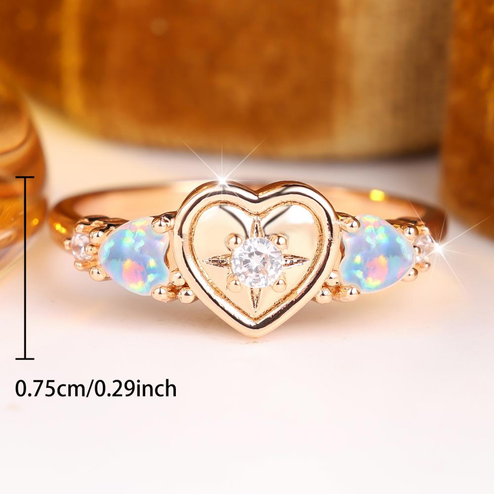 Romantic Heart Design Ring for Women Gold Plated Pink Color 2 Color Available Fashion Jewelry Gift
