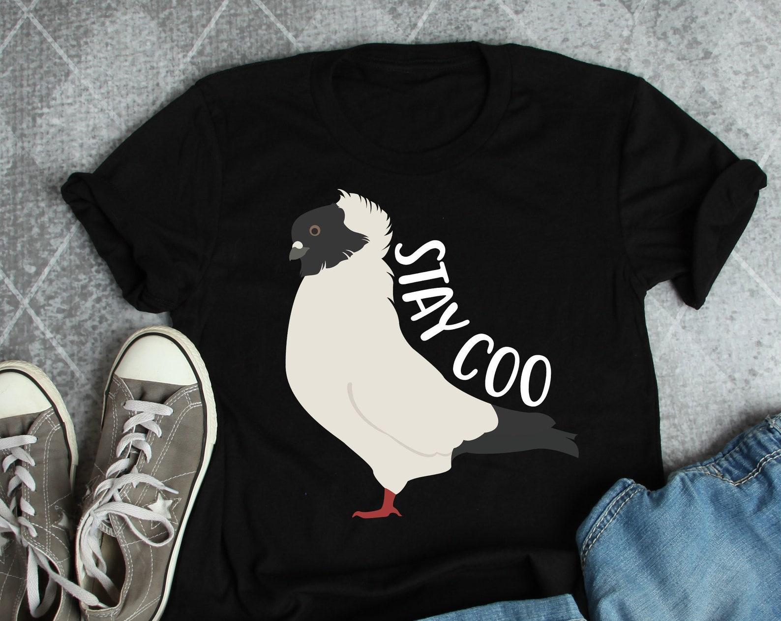 Nun Pigeon Shirt, , , Funny Bird Lover Gift, Cute Fancy Pigeon Breed T-shirt, Dove Tshirt, Pet Tee, Tops, Stay Coo, Animal Pun 130