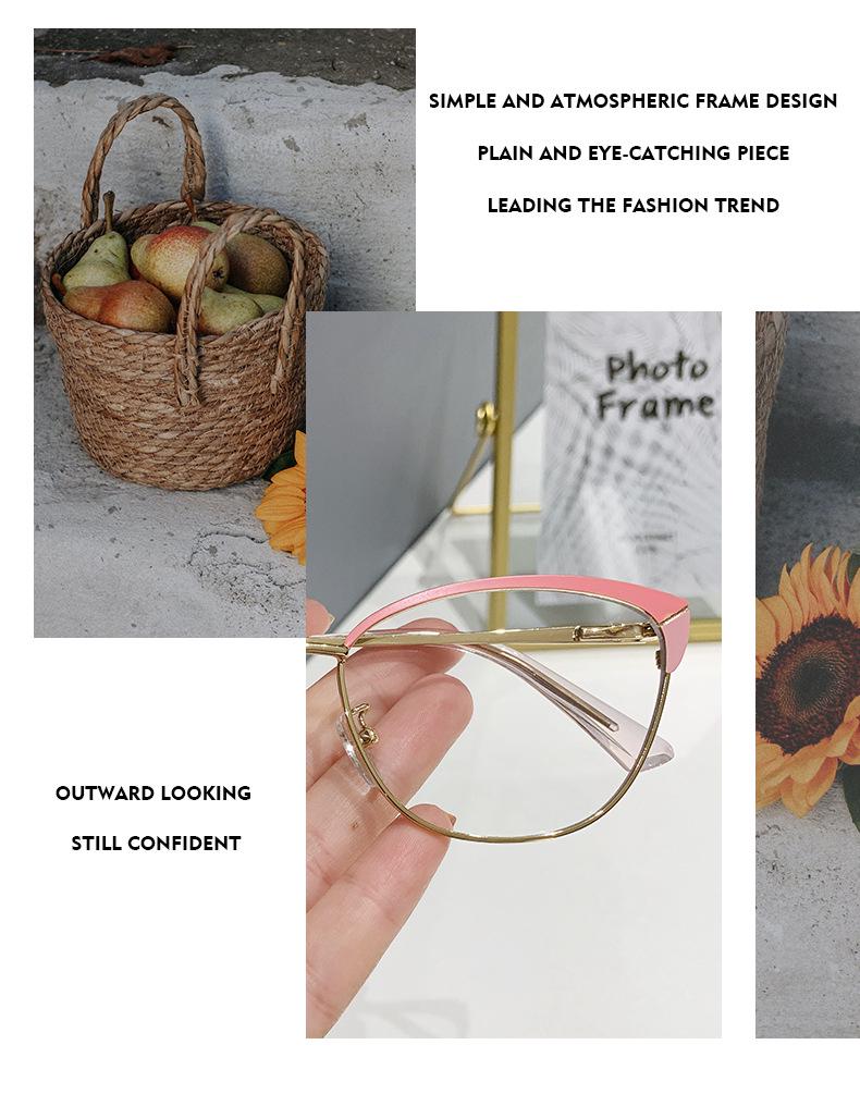 Trendy Cat-Eye Glasses for Women with Anti-Blue Light and Anti-Radiation Prescription Lenses