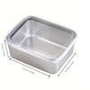 1pc Stainless Steel Food Storage Containers - Square, Manual Lid, Hand Washable - Perfect For Meal Prep & Outdoor Picnics