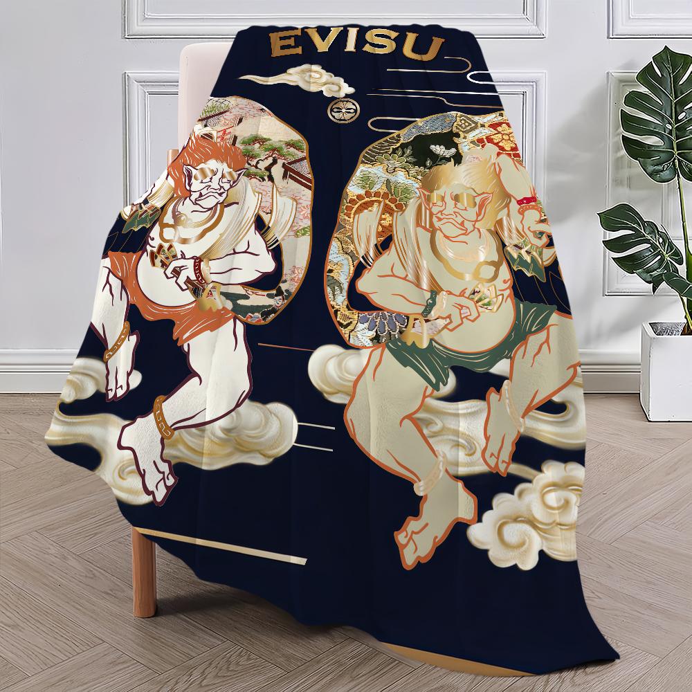 Fashion Blanket Brand Plush Nap Sofa rug for Living Room E-Evisu-s Warm Office Bedroom Birthday Home Travel Kid Gifts