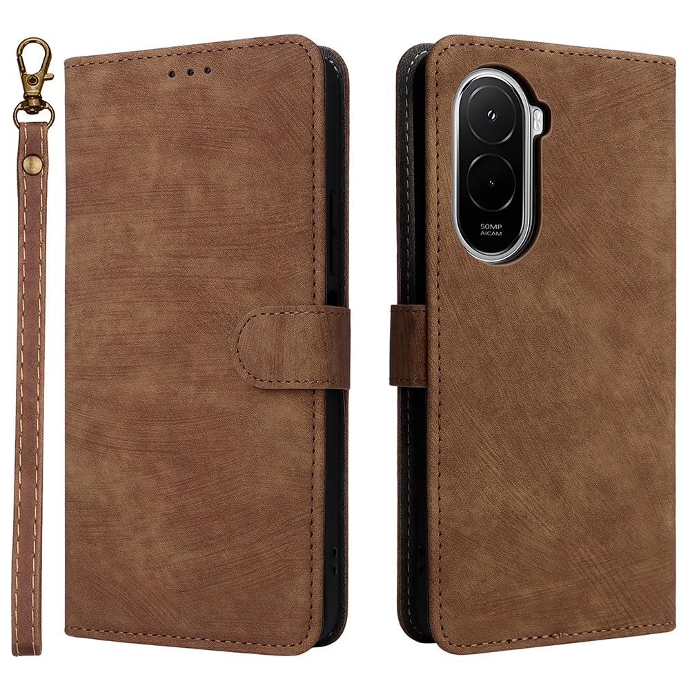 For Xiaomi Poco M7 Plus 5G/Poco M7 4G (169mm) Case Wallet RFID Blocking PU Leather Phone Cover Stand with Strap