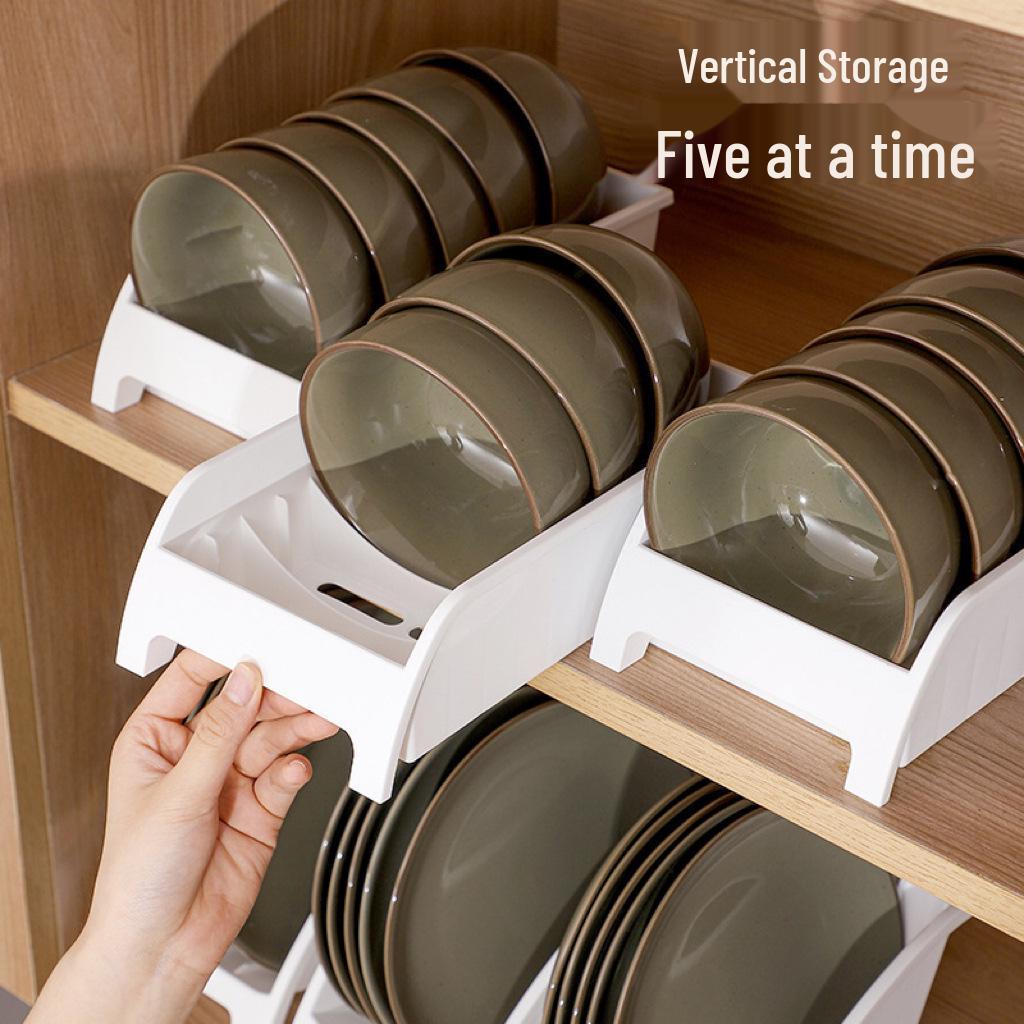 Minimalist Kitchen Cabinet Organizer: Built-in Cutlery, Bowl, and Plate Rack Dish Drainer