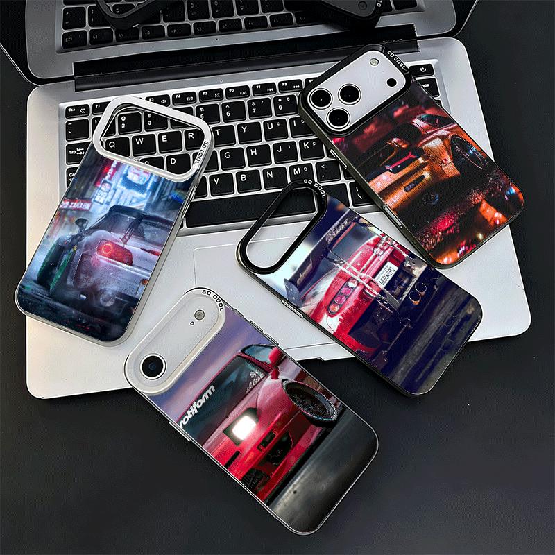 Japan JDM Sports Cars Theme Soft Phone Case for iPhone 15 16 17 Pro Max 17Air 16E 14 Plus 13 12 Mini Shockproof Cover Back Shell