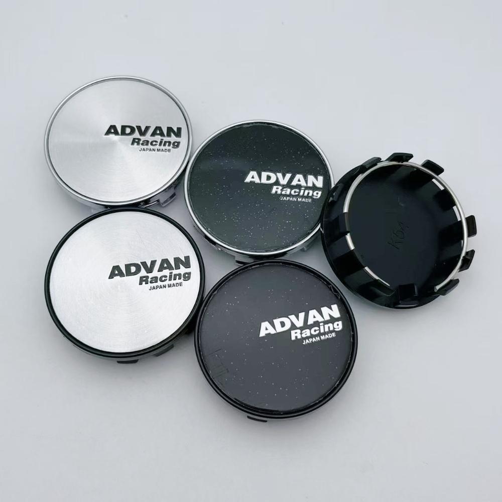 4pcs 54mm 50mm ADVAN Logo Emblem Badge Car Wheel Center Caps Rim Hubcaps Wheel Hub Center Dust Cover Replace Car Accessories