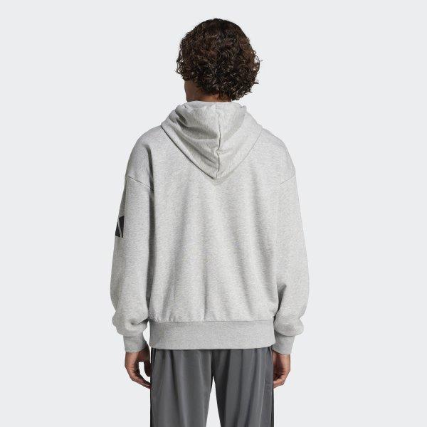 Adidas Unisex Essentials Loose Fit French Terry Hoodie Cotton Hoodie Grey