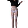 Sex stockings Sexy lace integrated fishnet socks Women's pure desire thin knee stockings Suspender socks