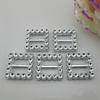 10 X Acrylic Square Buckle For Wedding Invitation Ribbon Slider