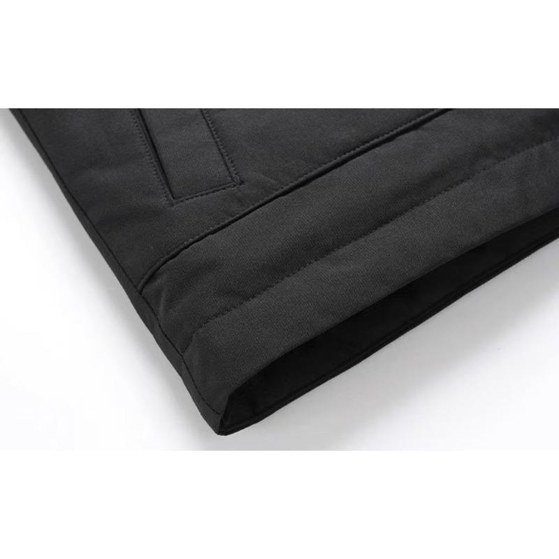 2025 Down jacket thickened couple workwear men's and women's mid-length with fur collar outdoor warm workwear style jacket cotton jacket