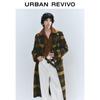 UR Women's Amber Flow Color-Blocked Plaid Winter Coat