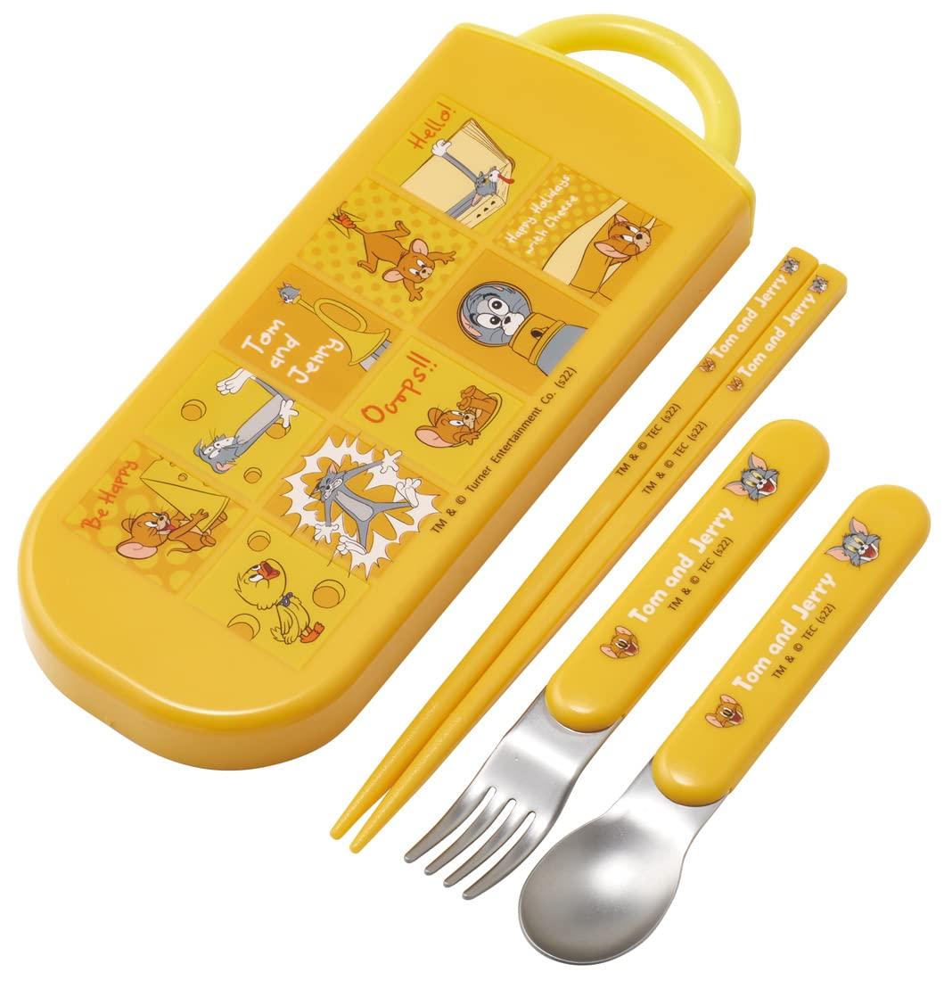 

Skater Trio and Tom Jerry Happy Made in Set Chopsticks, Spoon, Fork, & Design, Antibacterial, Japan, TACC2AG-A