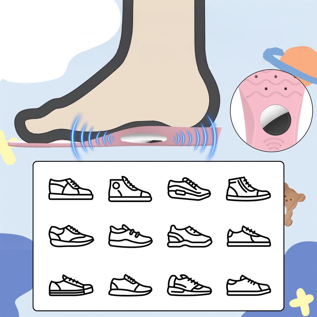 Shoe inserts with space for the AirTag locator 155-170mm - pink
