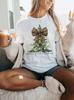 Women's Christmas Christmas Santa Blowing Pink Bubble Gum T Shirt Streetwear Unisex Style Oversized Cotton Men's Tops Tees