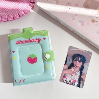 Cute PVC Card Album Mini with 16 Internal Pages Idol Card Collect Book 3 Inch Postcard Book
