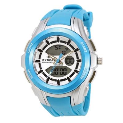 J-AXIS męskie NAD01-BL (CYBEAT Analogowo/Cyfrowy Zegarek Sun Flame) Zegarek okrągły niebieski cyfrowy i analogowy