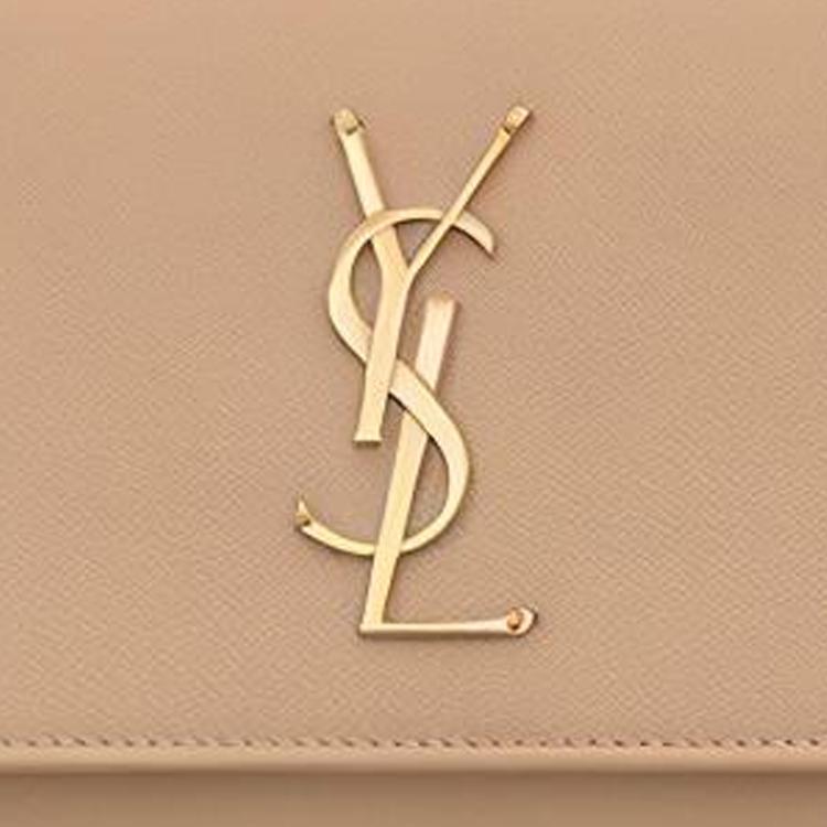 Yves Saint Laurent Ysl Kate Gold Logo Embossed Leather Waist Bag Women Waist Bag Dark-Beige 534395-BOW0J-2721