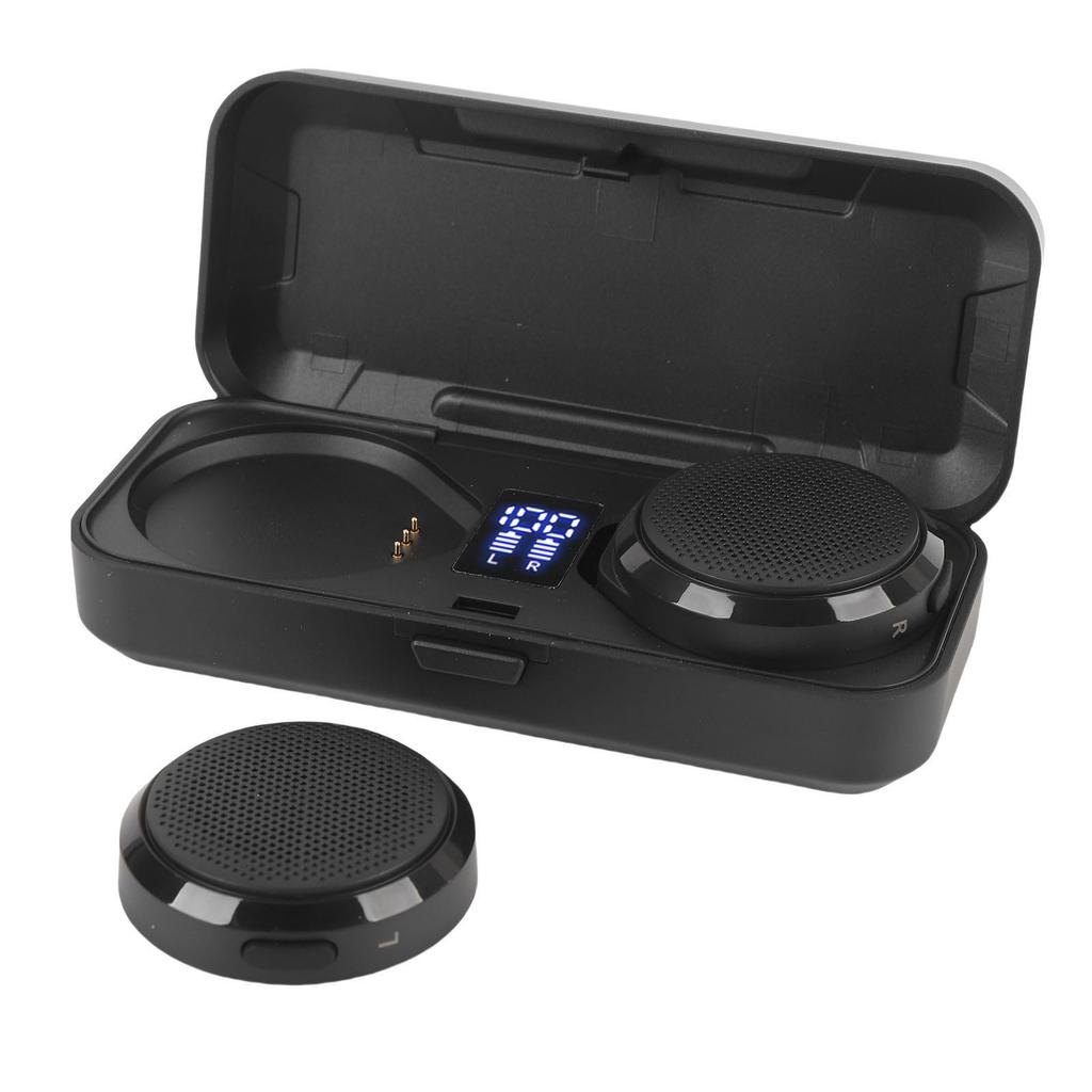 Motorcycle Bluetooth Headset with Charging Case Remote Control 50 Hours Battery Life Wireless Helmet Speaker for