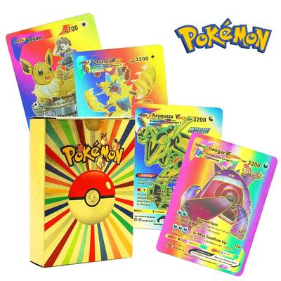 55Pcs Pokemon Cards VSTAR GX EX VMAX MEGA TAG TEAM Energy Trainer Charizard Pikachu Rare Collection Battle Card I04