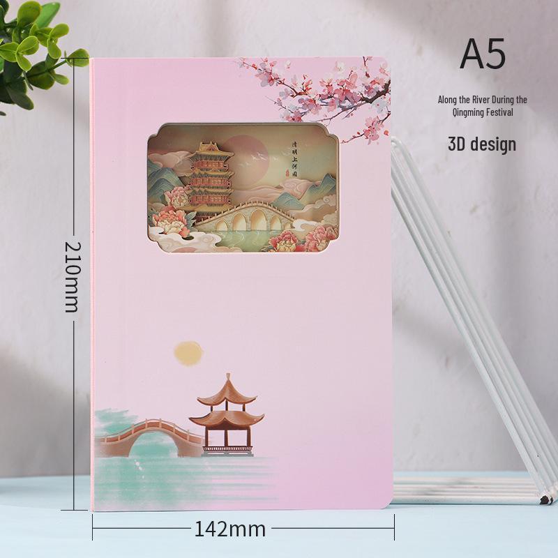 3D Paper Carving Notebook: Creative Travel Souvenir & Stamp Collection Diary