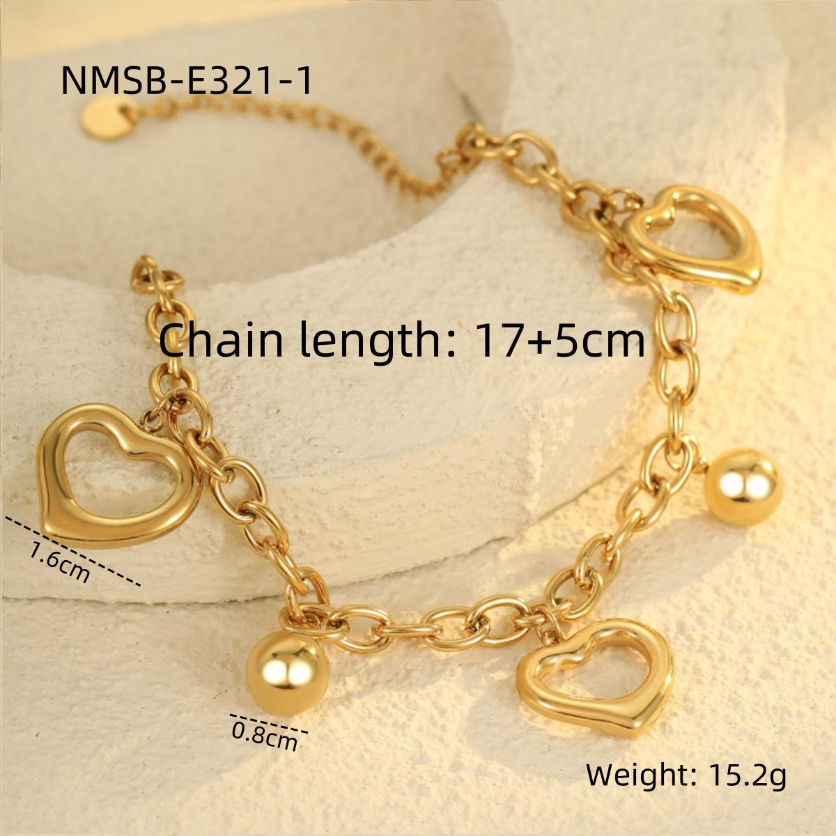 GEMCHIC Women s Stainless Steel Heart Tassel Chain Bracelet, Luxury Fashion Layered Charm Bangle