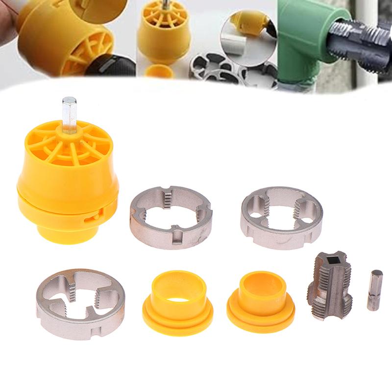 Electric Drill Compatible Pvc Pipe Threader Kit With Various Die Sizes 1/2'' 3/4'' For Electric Drill Accessories