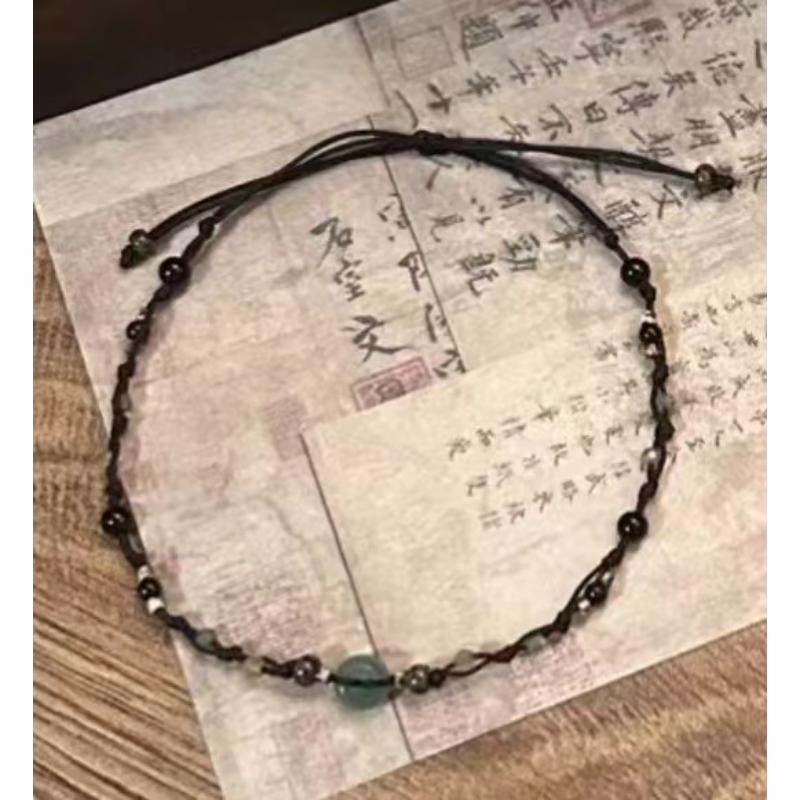 

Винтажный браслет-веревка ручной работы с бисером ко Дню святого Валентина, в античном стиле, пластиковый браслет на каждый день, с ретро китайской техникой плетения для пар