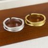 BF CLUB 925 Sterling Rings for Women Simple Geometric Handmade Irregular Retro Gold Narrow Ring Allergy For Birthday Gift