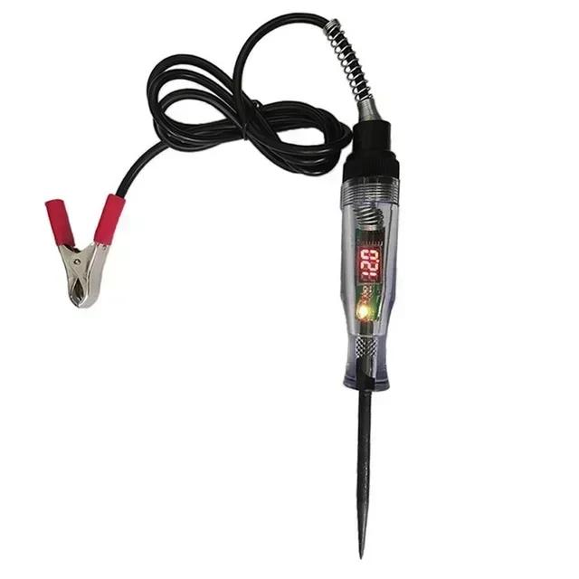 Car Truck Voltage High Quality Circuit Tester 6V 12V 24V DC Digital Display Long Probe Test Pen Automobile Diagnostic Tools