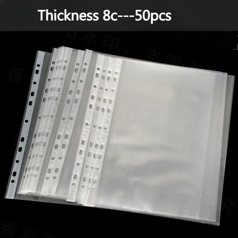 50pcs A4 Transparent Folders Durable ABS Material- Ideal for Home Office or School Document Organization 4160₽